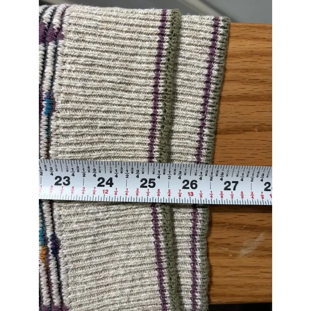 Vintage Isle Of Cotton Sweater Argyle Sz M Made In USA Knit